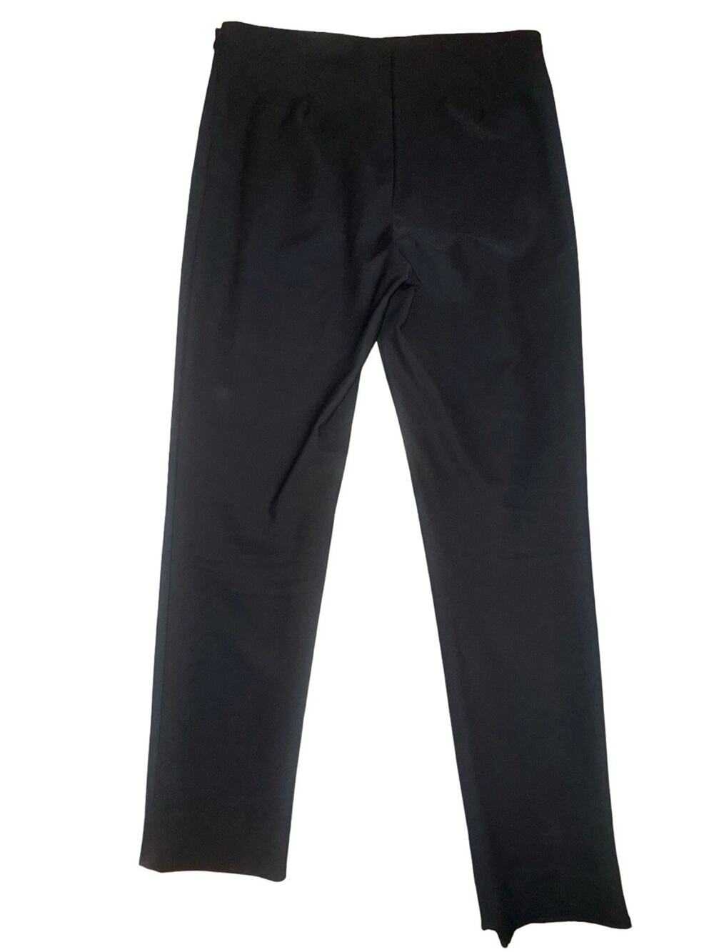 Lela Rose Black Straight Leg Ankle Pants, Sz 8 (30” x 28”)